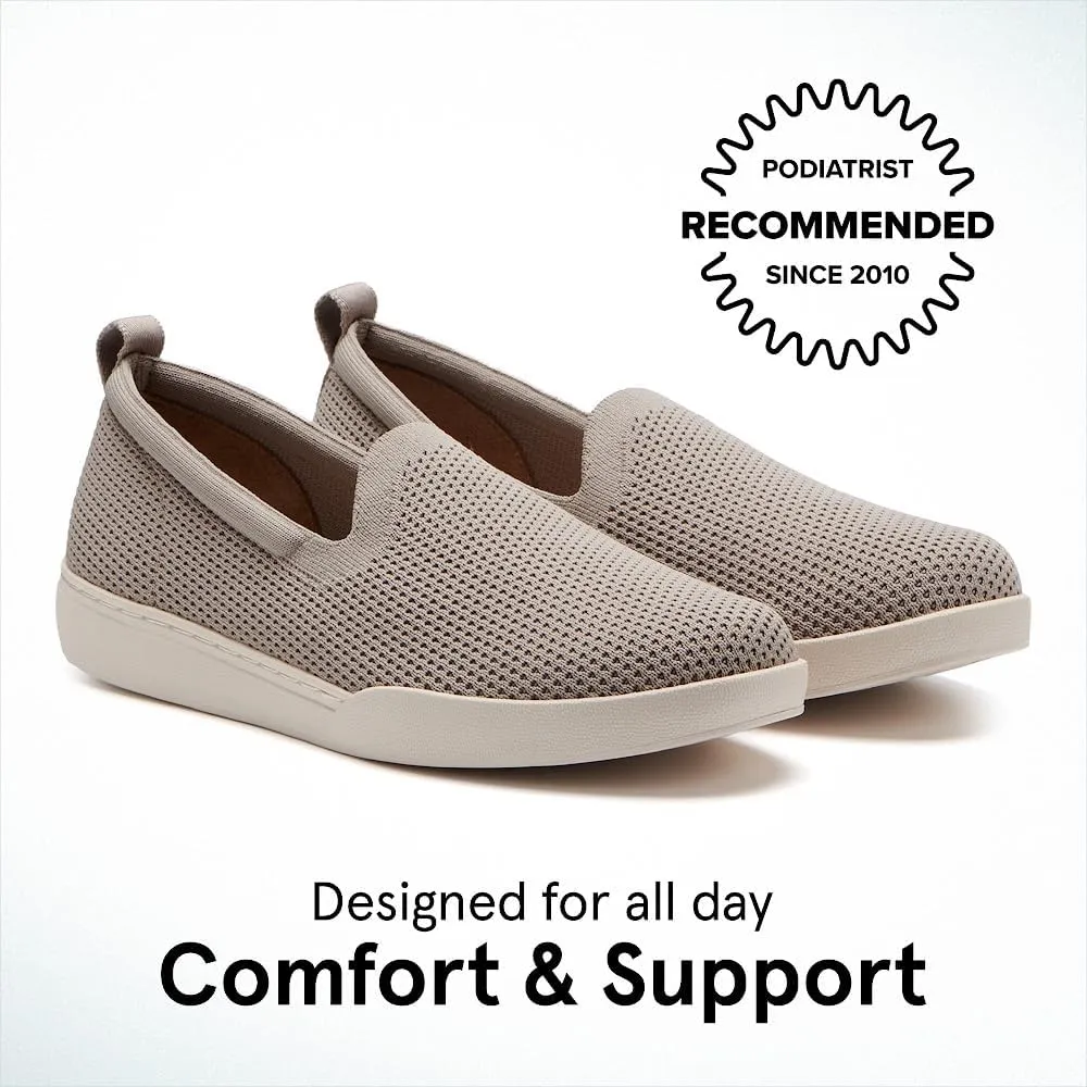 ABEO Encore Knit Slip On Sneakers for Women | Breathable Knit Slip On Sneakers | Arch Support Sneakers for Women | Built-in Orthotic Insole | Women's Travel Sneakers