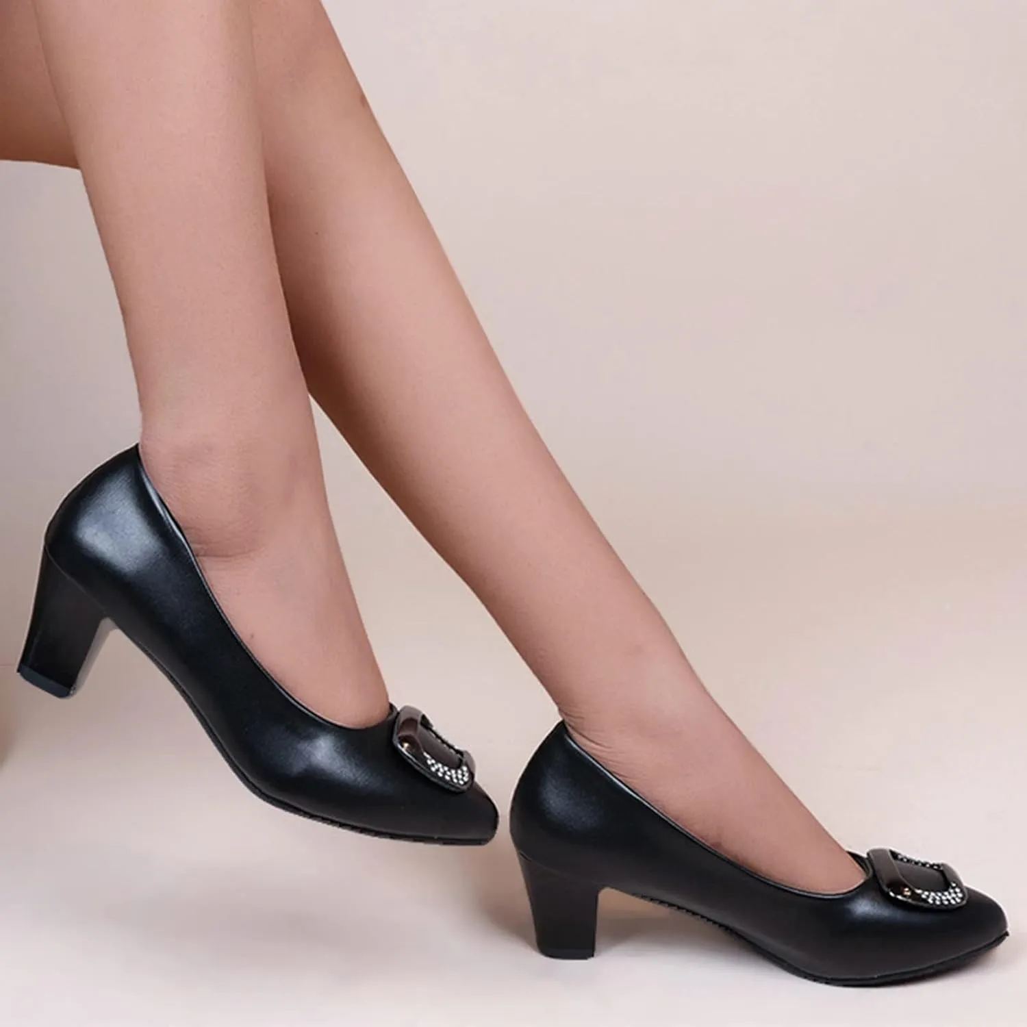 AMDBEL Pumps for Women Low Heel, Women's Elegant Comfortable Kitten Heel Dress Pump Pointed Toe Wedding Party Office Shoes