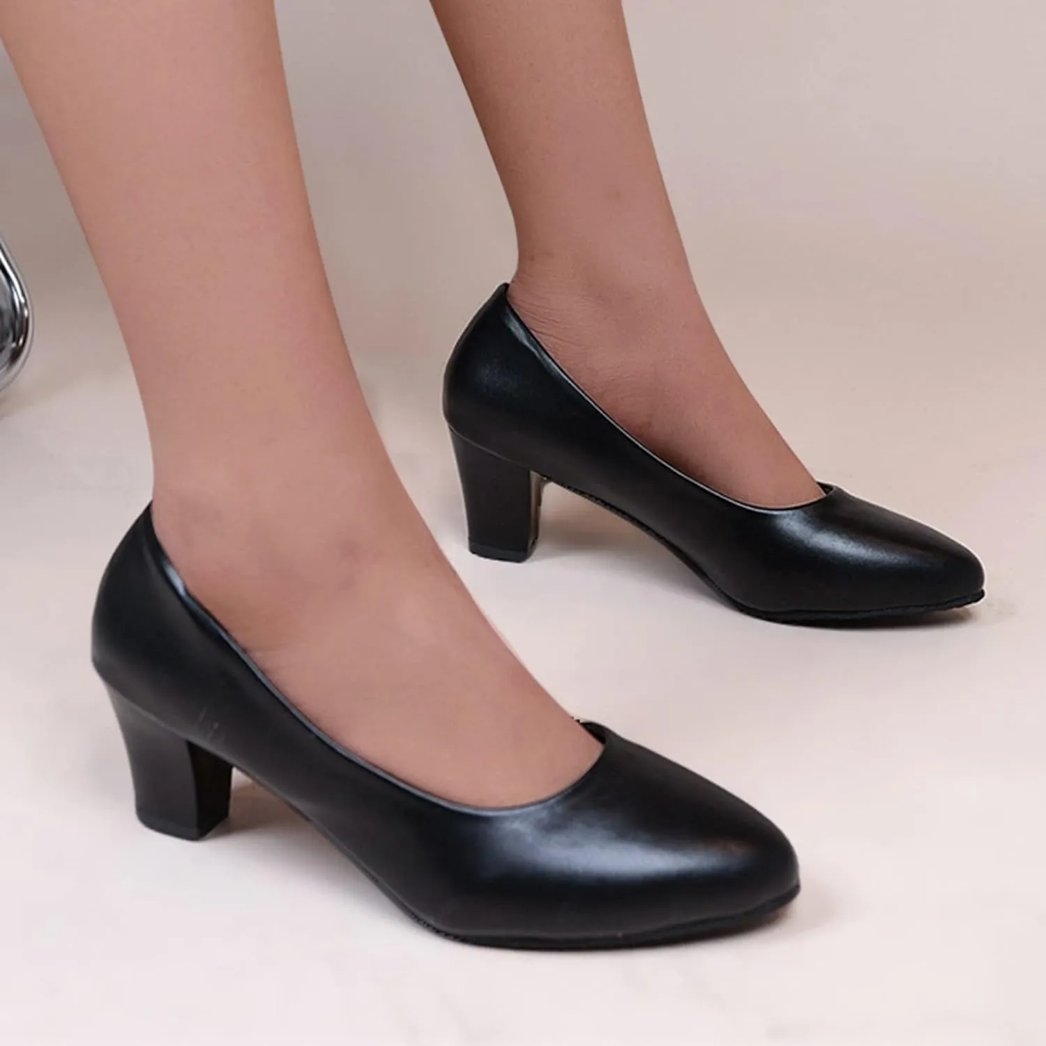 AMDBEL Pumps for Women Low Heel, Women's Elegant Comfortable Kitten Heel Dress Pump Pointed Toe Wedding Party Office Shoes