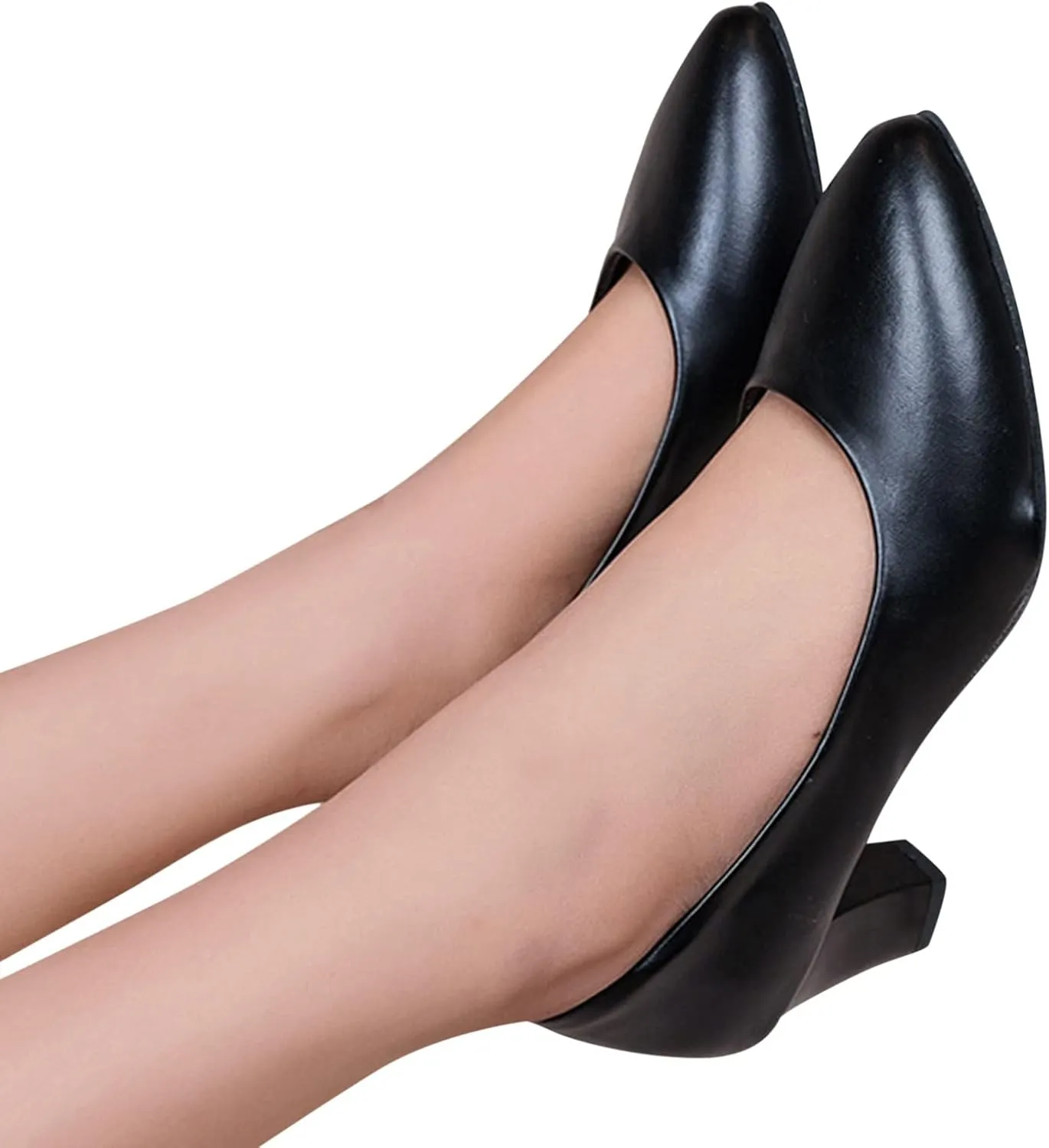 AMDBEL Pumps for Women Low Heel, Women's Elegant Comfortable Kitten Heel Dress Pump Pointed Toe Wedding Party Office Shoes