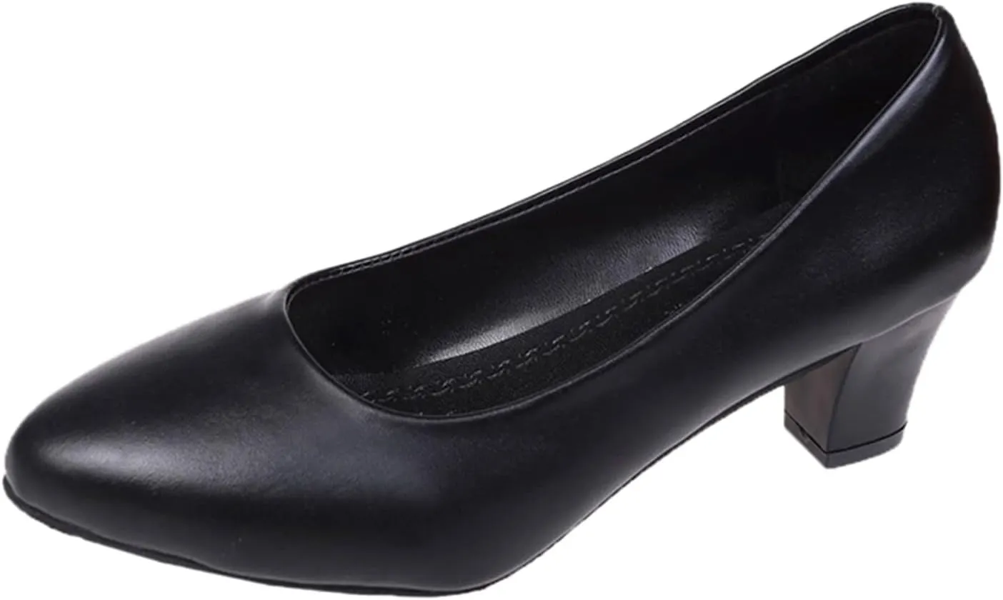 AMDBEL Pumps for Women Low Heel, Women's Elegant Comfortable Kitten Heel Dress Pump Pointed Toe Wedding Party Office Shoes