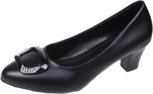 AMDBEL Pumps for Women Low Heel, Women's Elegant Comfortable Kitten Heel Dress Pump Pointed Toe Wedding Party Office Shoes