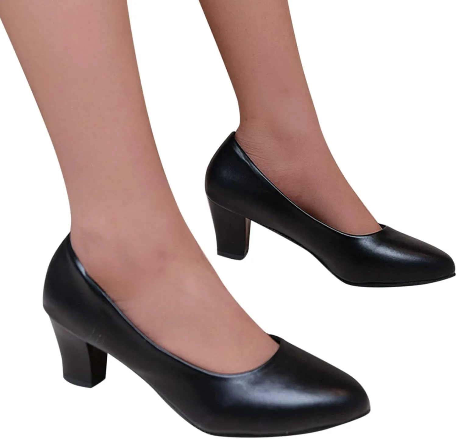 AMDBEL Pumps for Women Low Heel, Women's Elegant Comfortable Kitten Heel Dress Pump Pointed Toe Wedding Party Office Shoes