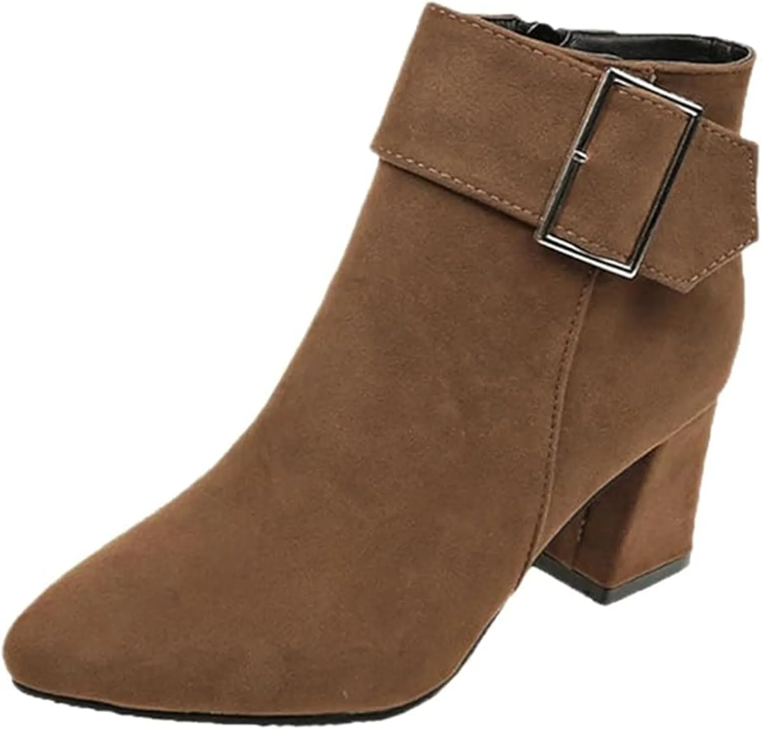 Ankle Boots for Women Fall Winter Wedge Boots Chelsea Booties Side Zipper Pointed Toe Vintage Blocked Mid Heel Bow