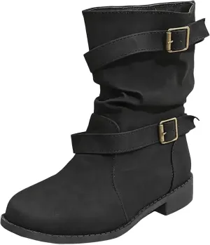 Ankle Boots for Women, Vintage Combat Wedge Ankle Boots Chunky Platform Boots Square Toe Lace Up Zip High Heel Boots