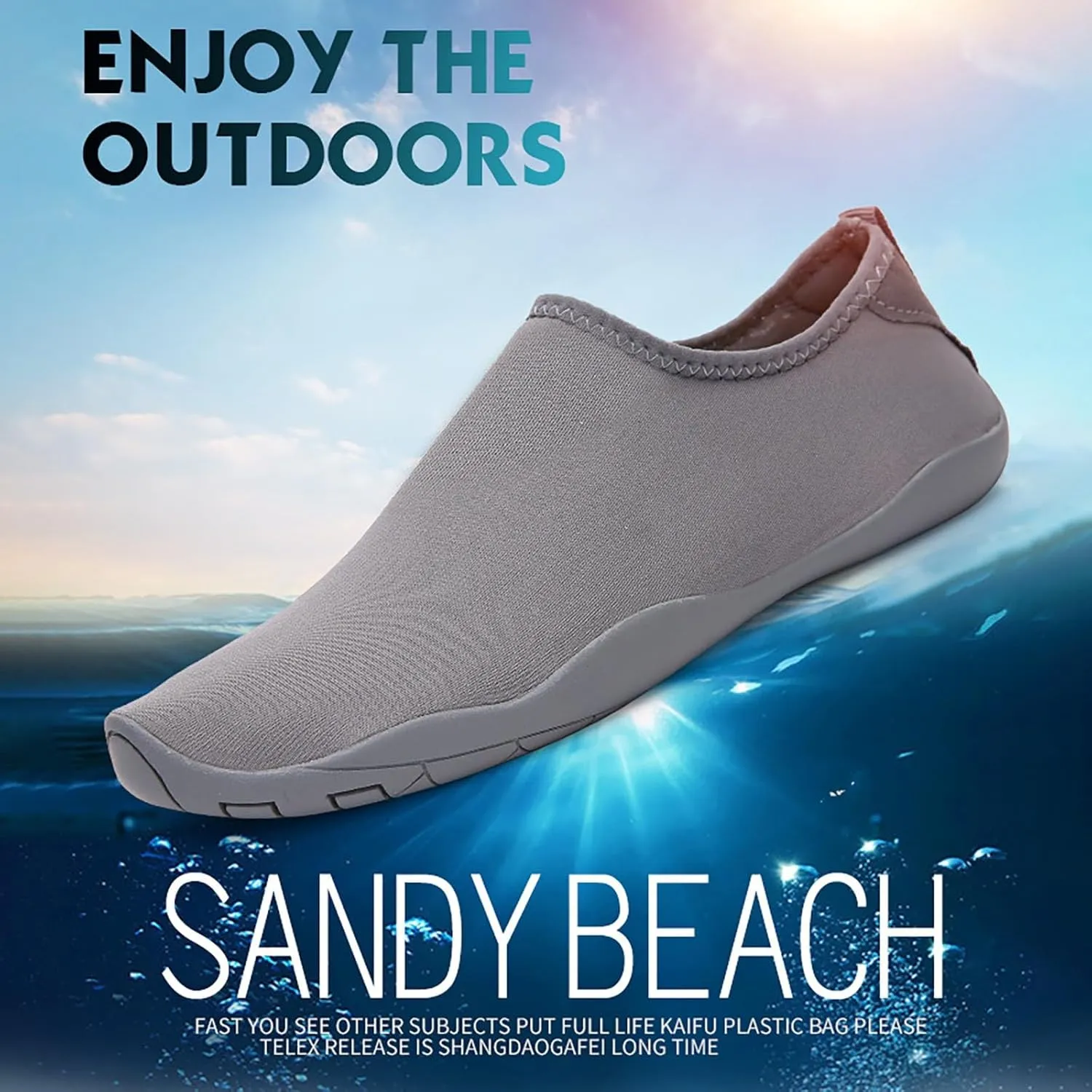 Aqua Socks Water Shoes Quick Dry Barefoot Swim Beach Pool Surf Hiking Kayaking Diving Yoga Outdoor Sport Shoes Men Women