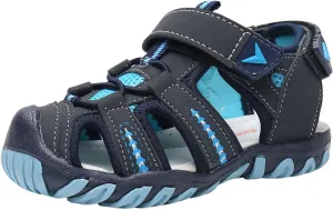 Baby Boy Squeaky Sandals Rubber Sole Closed-Toe Non-Slip Sandals Toddler Soft Sport Walking Shoes Tween Beach Shoes