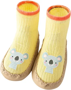 Baby Sock Shoes Infant Boys Girls Walking Shoes Non-Slip Breathable Slippers Soft Rubber Sole Slip On Sneakers
