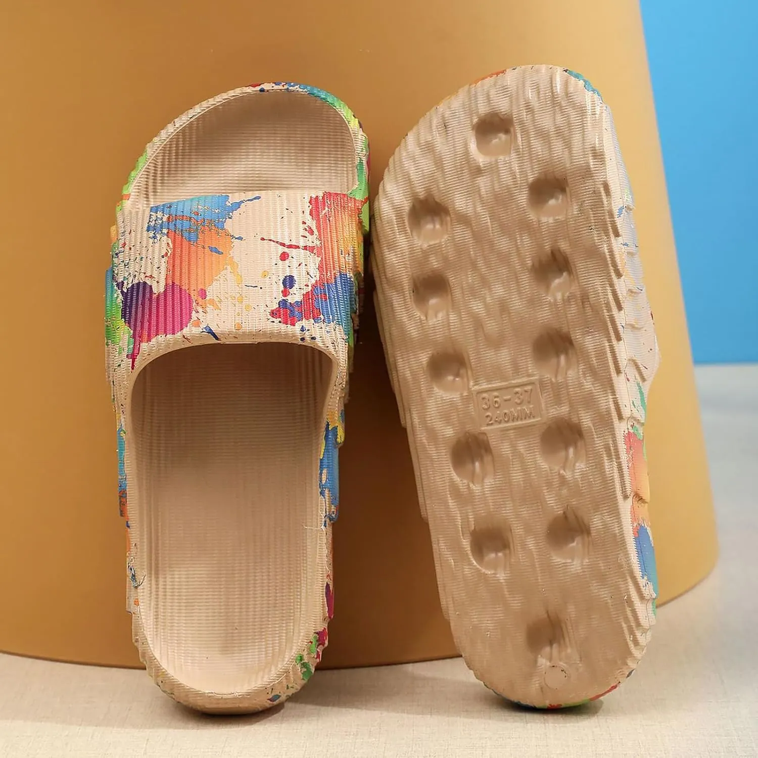 Bath Slippers Womens Showers Sandals Mens Bathroom Slipper Cloud Slides Dorms Outdoor Non-Slip Room Spa Living