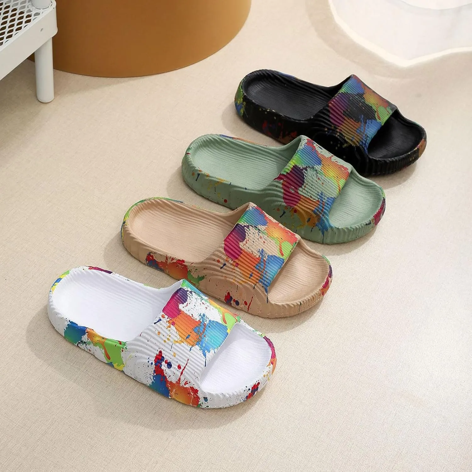 Bath Slippers Womens Showers Sandals Mens Bathroom Slipper Cloud Slides Dorms Outdoor Non-Slip Room Spa Living
