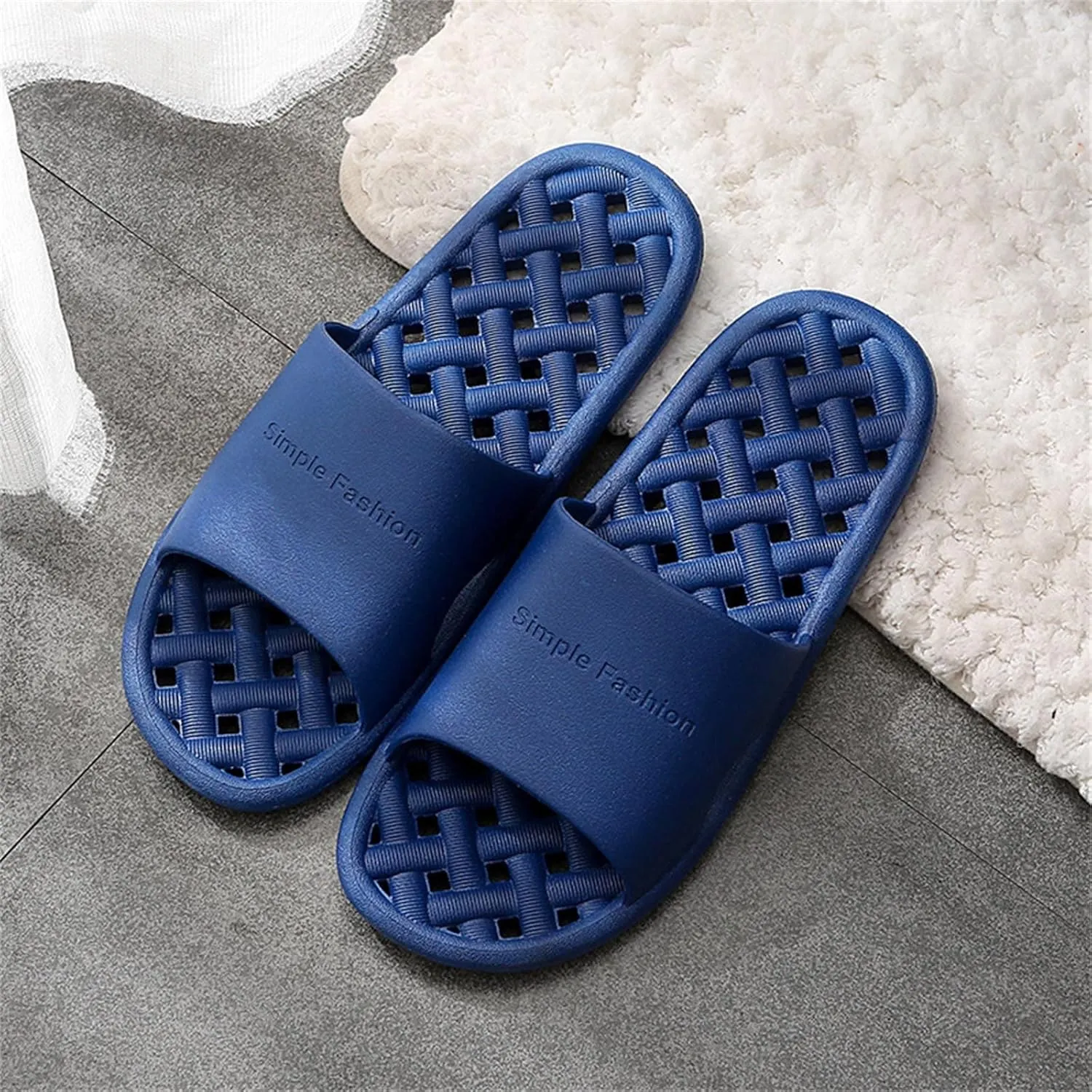 Bathroom Slippers Bathroom Slippers Men Cloud Slides Sandal for Women Rubber for Men Ultra Comfort Non Slip Shower Sandals Indoor and Outdoor