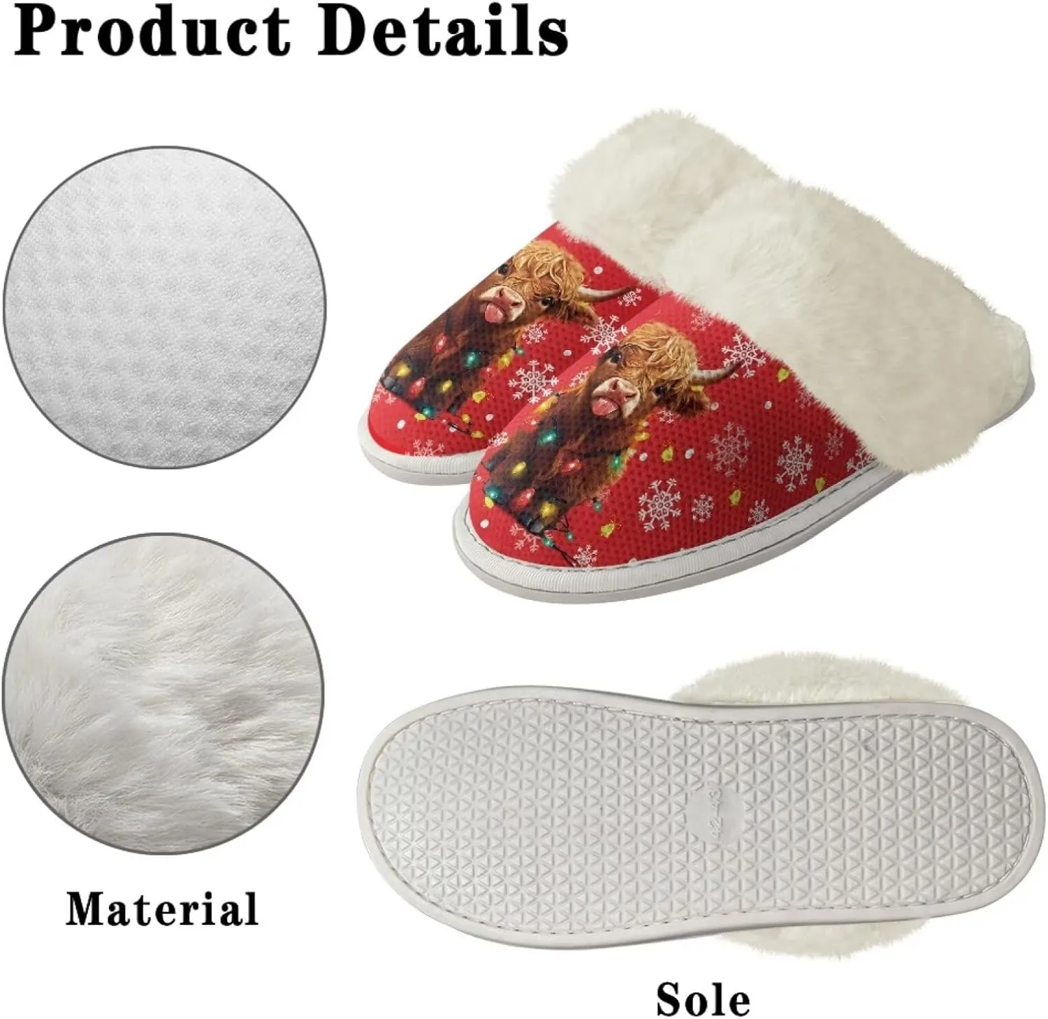 Bedroom Slippers Women Fluffy Slippers Plush Slippers Warm Bedroom Slippers Faux Fur Slippers Cozy Indoor Slippers