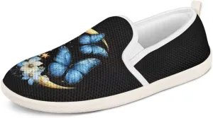 Binienty Women's Slip on Shoes Casual Low Cut Wide Toe Box Tennis Running Flats Athletic Walking Jogging Shoes