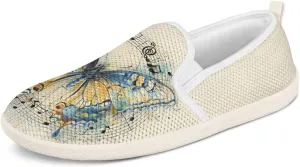 Binienty Women's Slip on Shoes Casual Low Cut Wide Toe Box Tennis Running Flats Athletic Walking Jogging Shoes