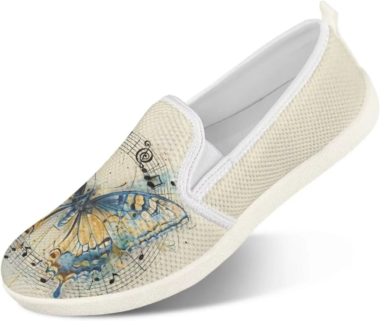 Binienty Women's Slip on Shoes Casual Low Cut Wide Toe Box Tennis Running Flats Athletic Walking Jogging Shoes