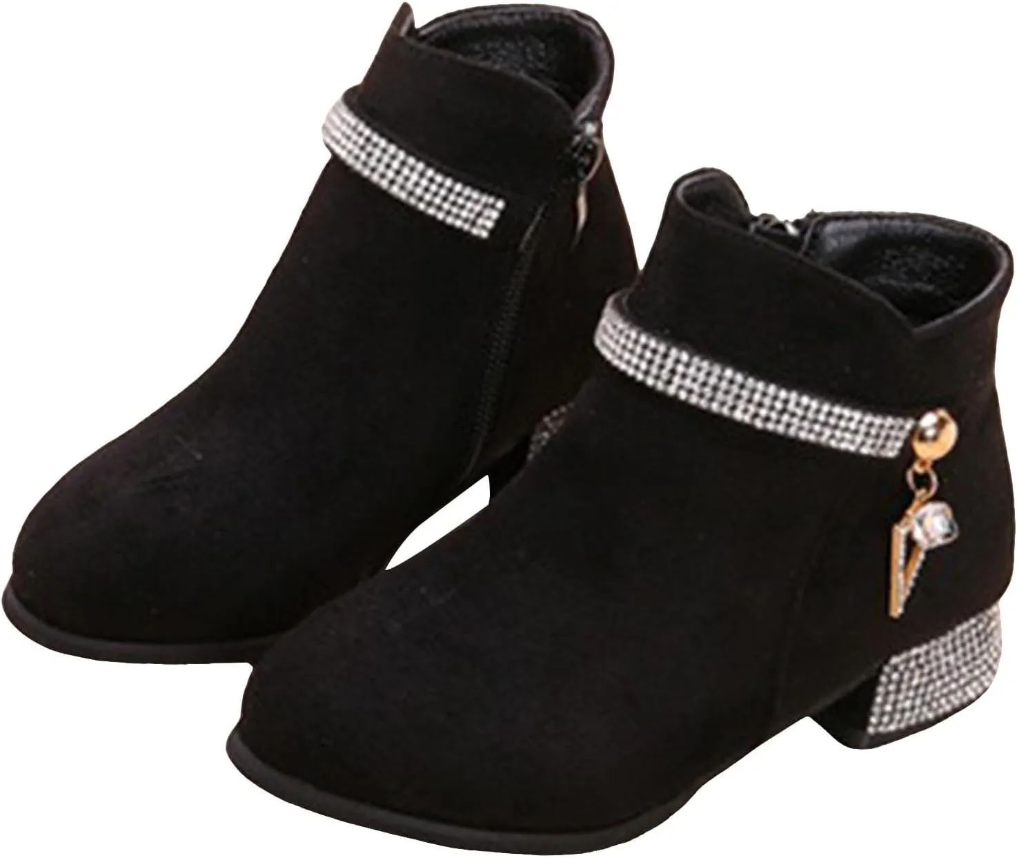 Boots for Girls and Boys Snow Boots Buckle Winter Comfort Warm Fur Lining Ankle Boots Waterproof Lining Soft Sole