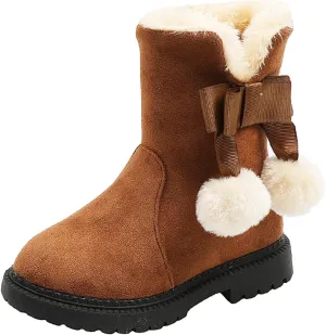 Boots for Girls Boys' Snow Boots Winter Boots Ankle Boots Kid Boots Warm Fur Anti-Slip Shoes Water Resistance Hook Loop Boots