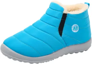 Boys Girls House Solid Plush Sneakers Winter Boots Flat Splashing Warm Short Tube Snow Boots High Heel Boots