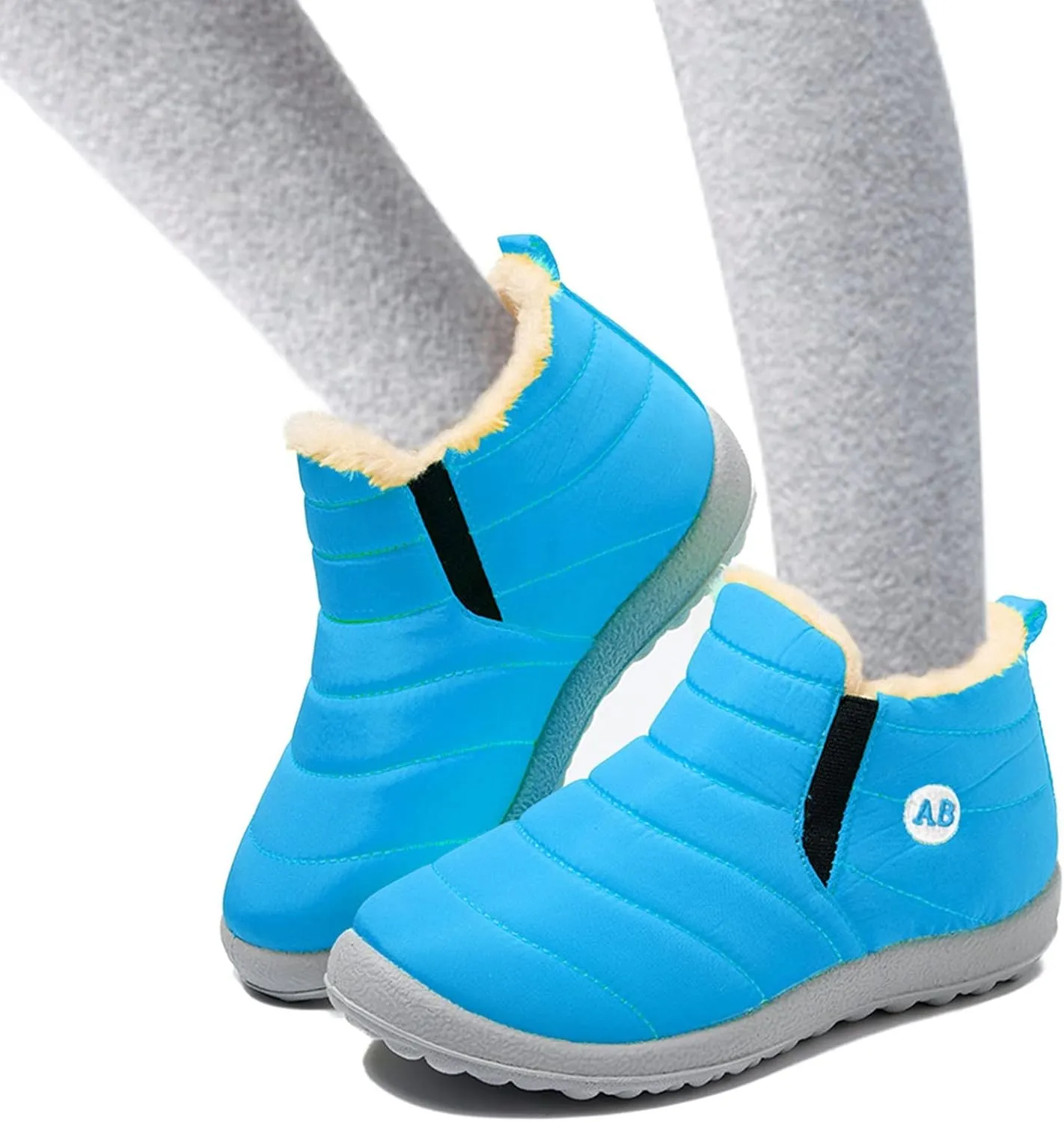 Boys Girls House Solid Plush Sneakers Winter Boots Flat Splashing Warm Short Tube Snow Boots High Heel Boots