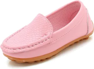 Boys Girls Loafers Soft Slip On Oxford Dress Flats Kids Toddler Casual Boat Shoes School Uniform Dress Shoes Girls