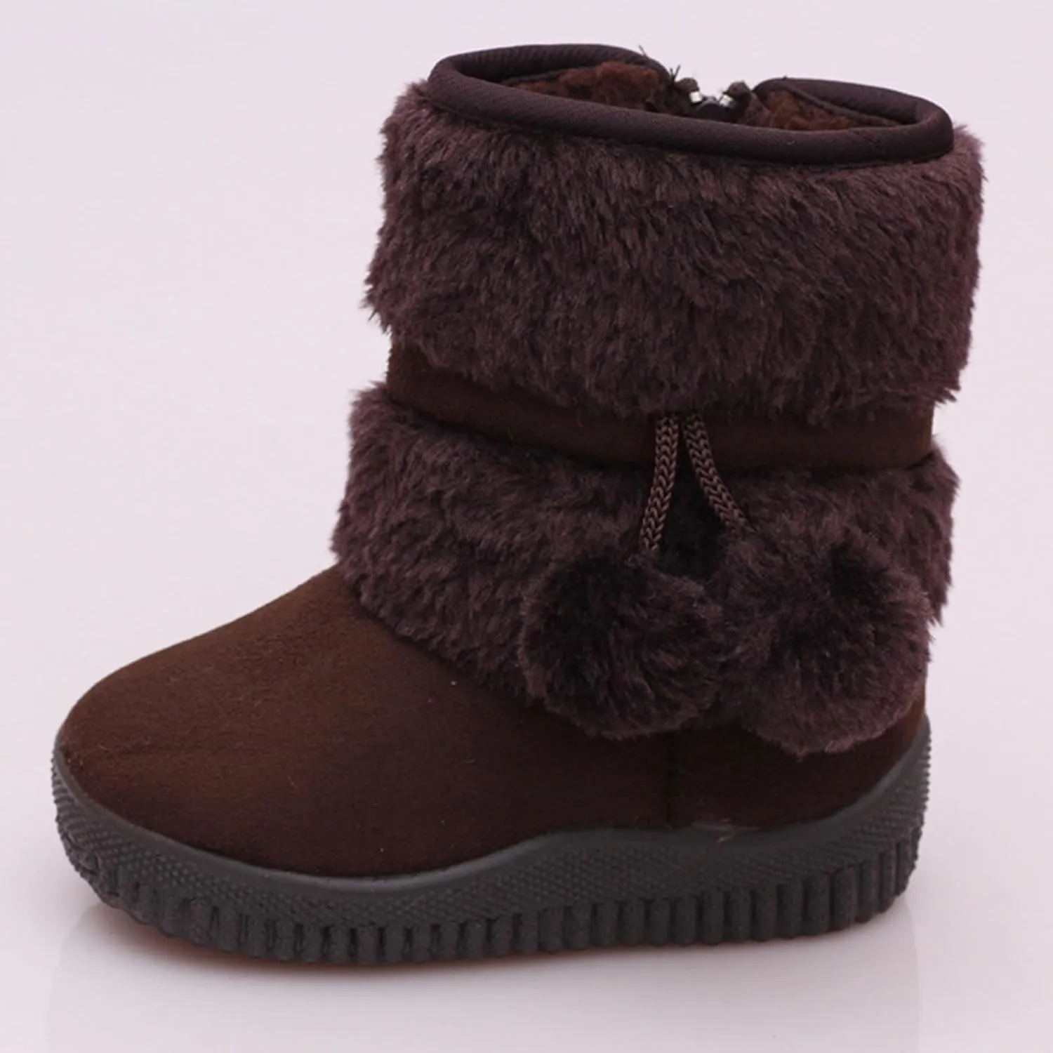 Boys Girls Wnter Snow Boots Faux Fur Lining Anti-Slip Winter Boots Outdoor Comfort Warm Ankle Booties Warm Shoes