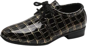 Boys Pointed Toe Dress Shoes Boy’s Dress Oxford Formal Shoes Toddler Lace Up Loafer Wedding Shoes Big Girls Dress Shoes