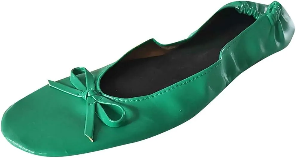 Brown Sandals Women Wedge Travel Slipper Party Women Dance Shoes Ballet Roll Foldable Women S Slippers with Good Support