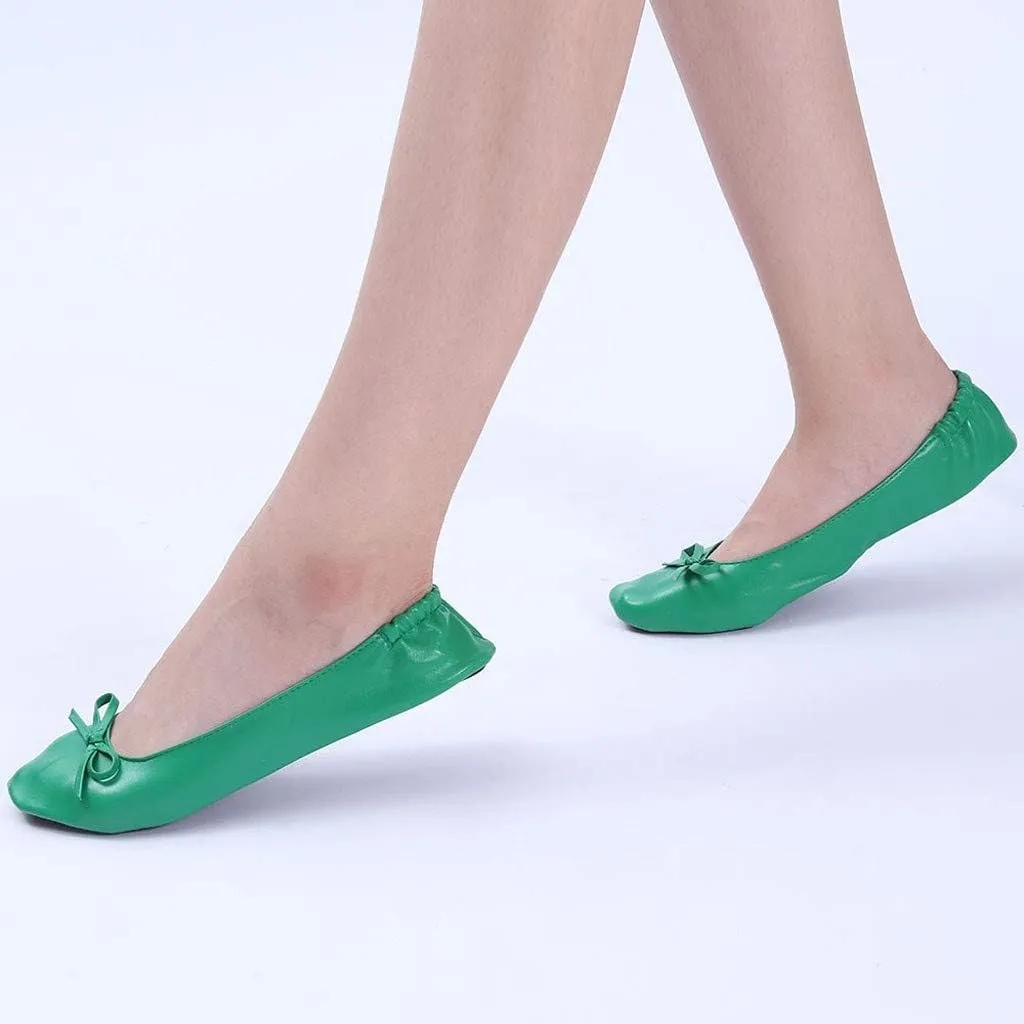 Brown Sandals Women Wedge Travel Slipper Party Women Dance Shoes Ballet Roll Foldable Women S Slippers with Good Support