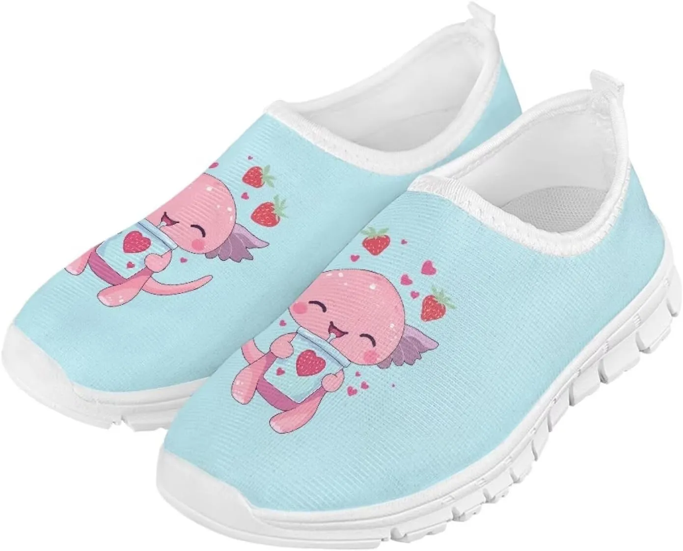 Casual Breathable Mesh Shoes Boys Girls Slip On Sneakers