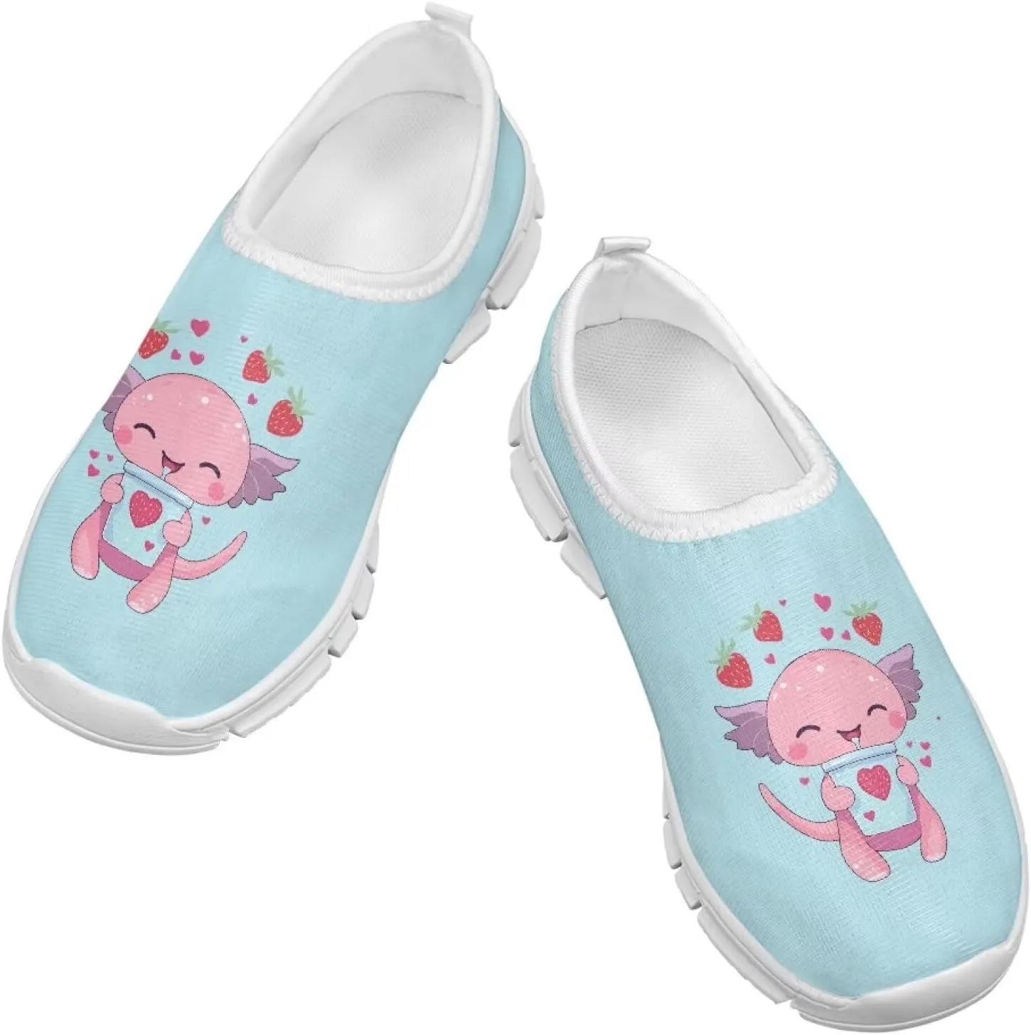Casual Breathable Mesh Shoes Boys Girls Slip On Sneakers