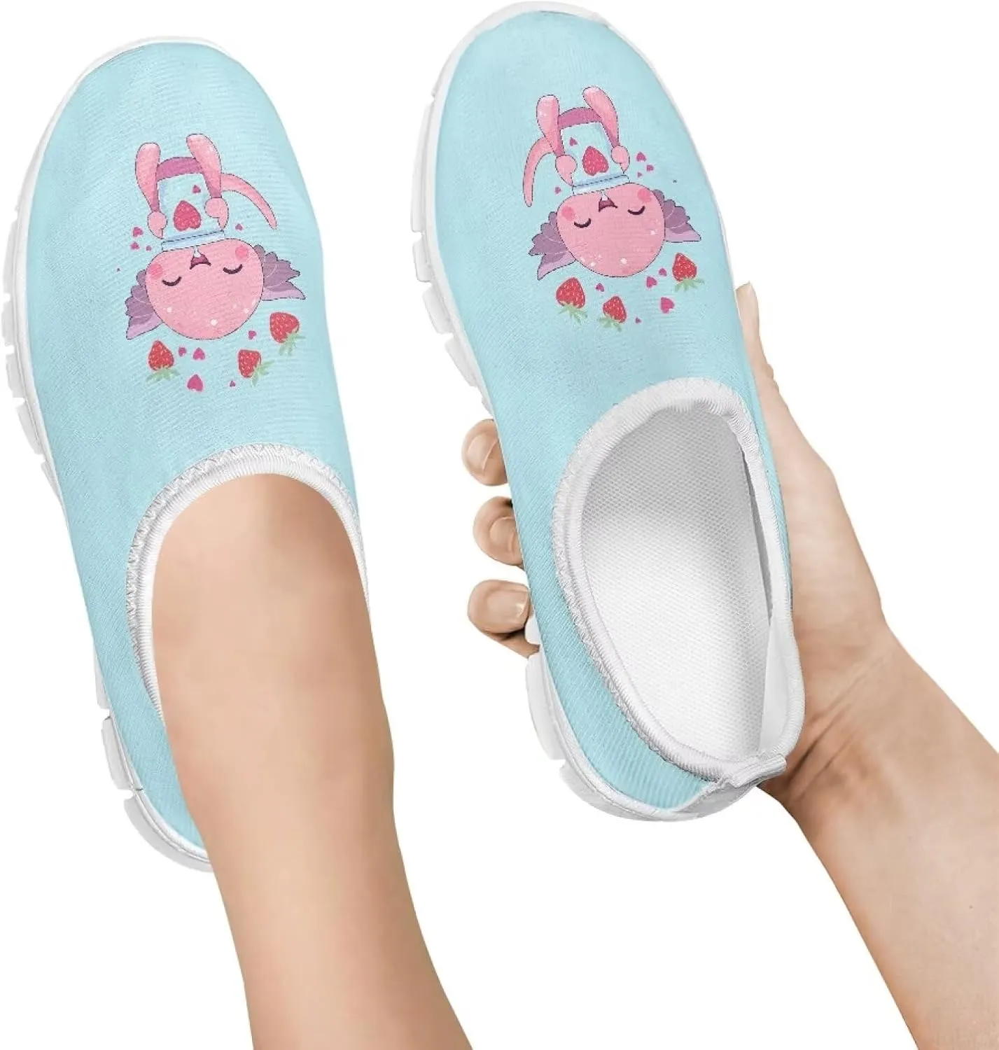 Casual Breathable Mesh Shoes Boys Girls Slip On Sneakers