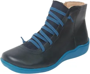 Cathalem Ankle Boots for Women, Womens Arch Support Low Heel Fashion Lace Up Zipper Booties Casual Walking Short Booties