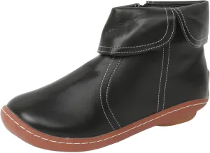 Cathalem Booties for Women 2024, 2024 New Flat Heel Booties Arch Support Booties Side Zip-up Vintage Leather Damping Shoes