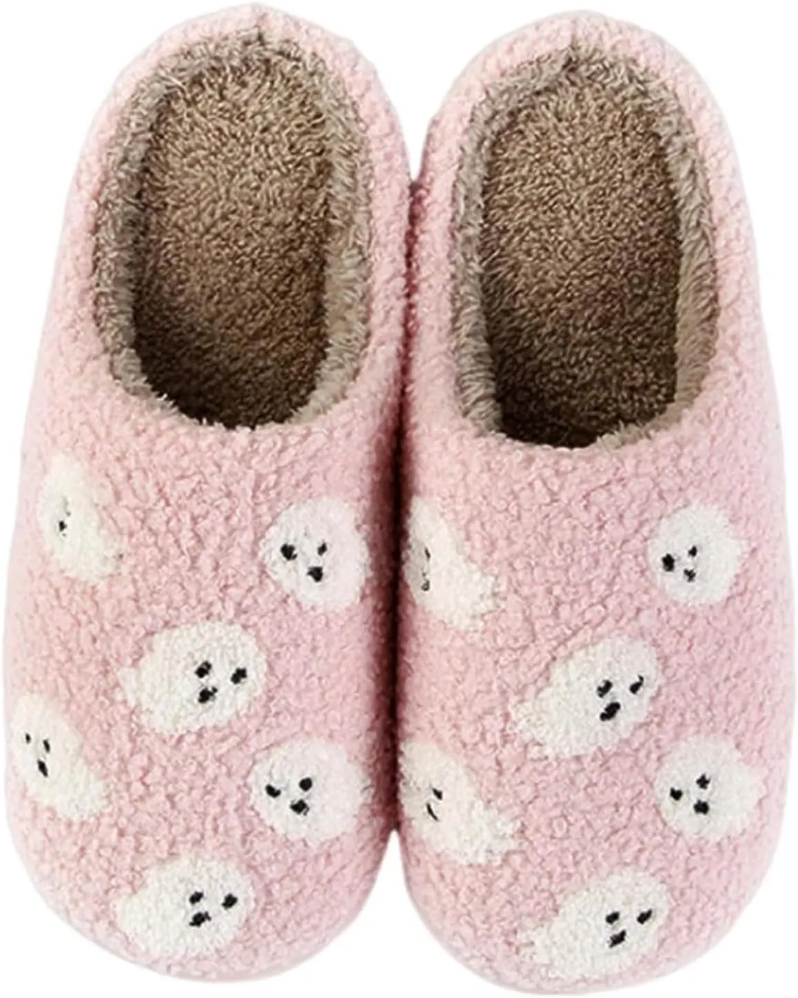Cathalem Halloween Slippers for Women Men Soft House Slippers Cute Cozy Warm Plush Slip-On House Indoor and Outdoor Shoes