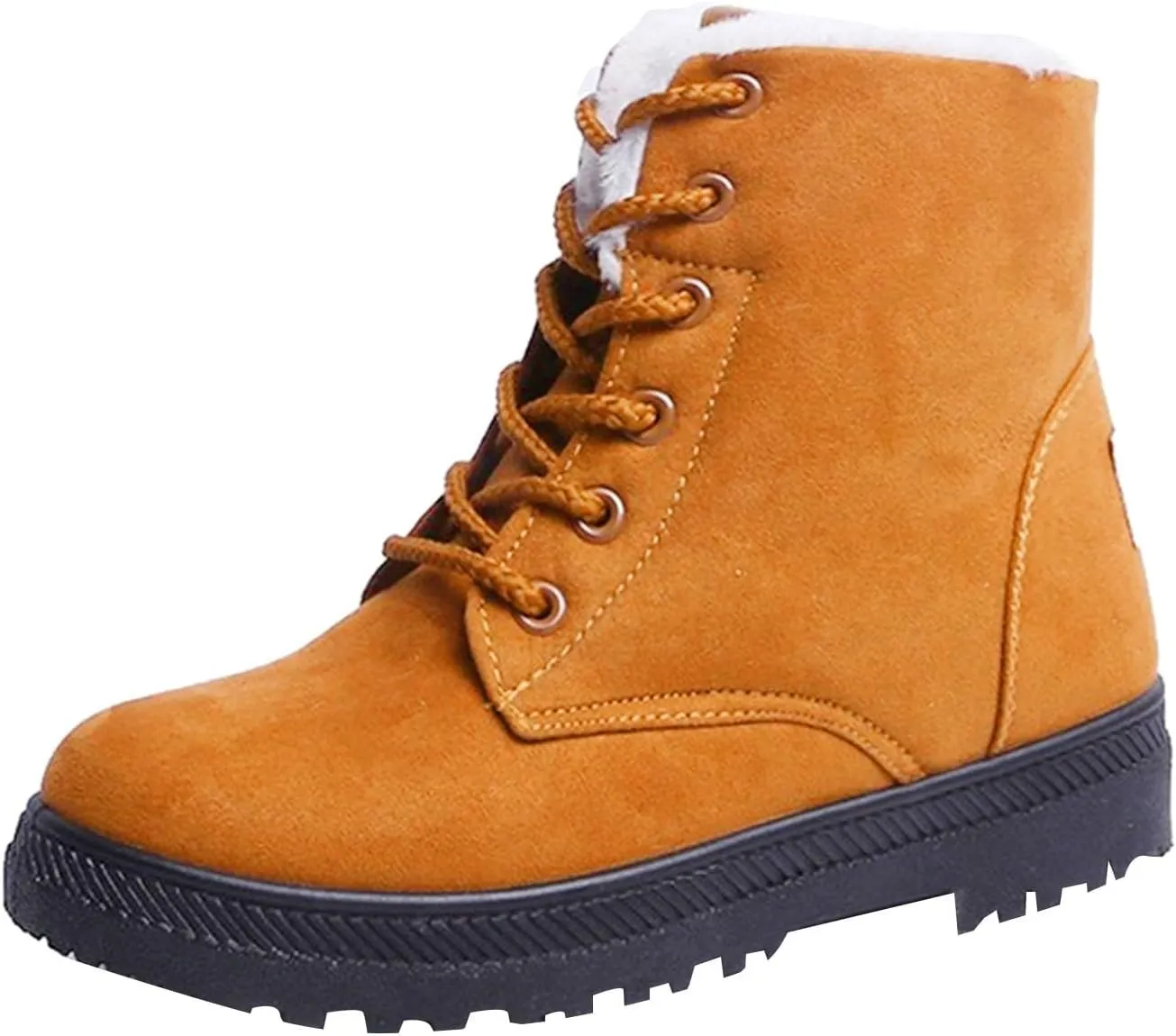 Cathalem Snow Boots for Women Lining Classic Water Resistant Anti-Slip Warm Winter Booties Slip On Short Ankle Boots