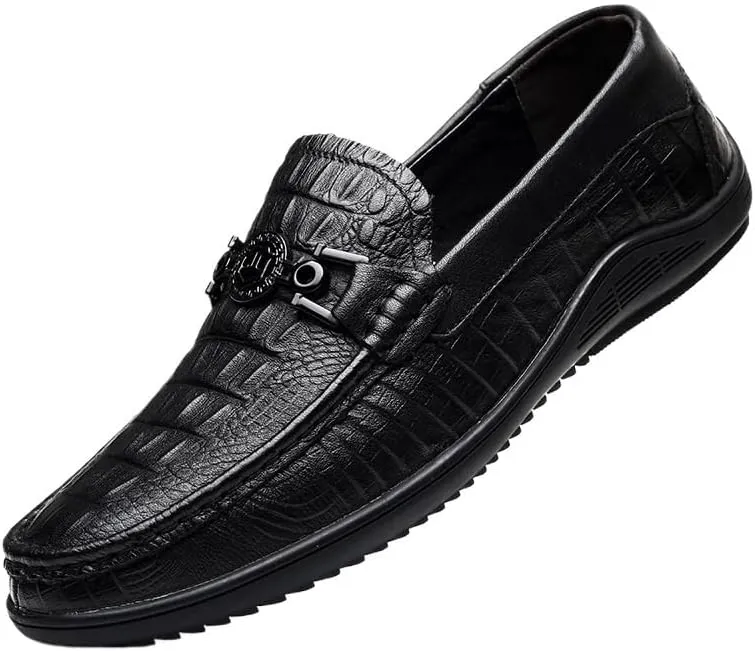 Classic Plain Toe Men's Oxford Shoes Genuine Leather Construction Job Interviews Ceremonial Events Memory Foam Footbed
