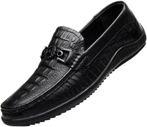 Classic Plain Toe Men's Oxford Shoes Genuine Leather Construction Job Interviews Ceremonial Events Memory Foam Footbed