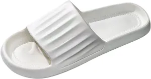 Cloud Slides Women and Men Bath Slippers Mens Shower Shoes Pillow Slippers Drainage Hole Non Slip Comfortable