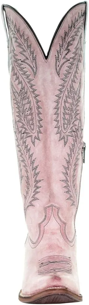 Corral Boots Women's Embroidery Tall Top Snip Toe Western Cowgirl Style Leather Boots