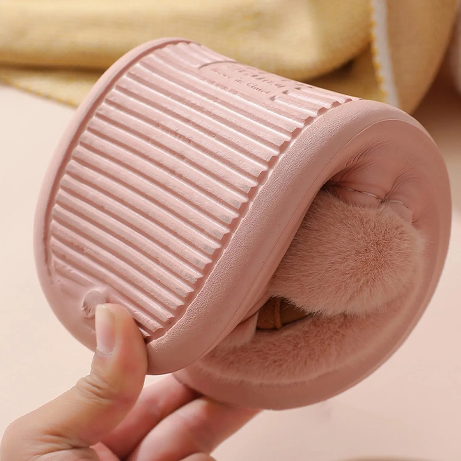Ctreela Soft Fuzzy Slippers for Women House Slipper Clog Fluffy Slide on Indoor Slipper Furry Lined Bedroom Shoe Cozy Slides