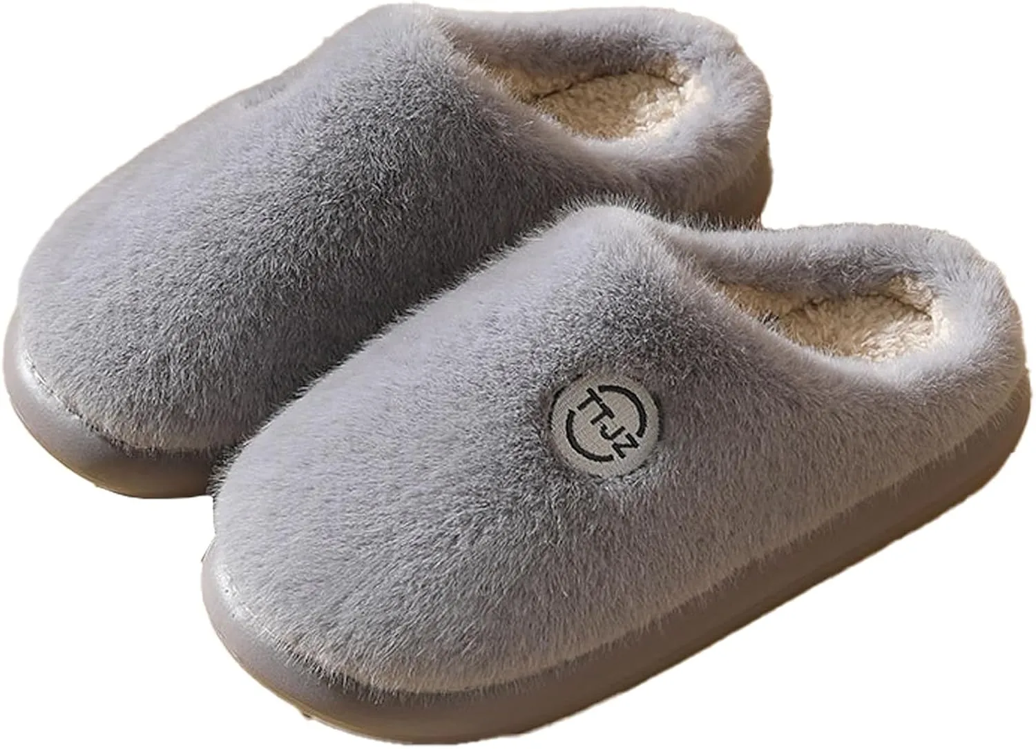 Ctreela Soft Fuzzy Slippers for Women House Slipper Clog Fluffy Slide on Indoor Slipper Furry Lined Bedroom Shoe Cozy Slides