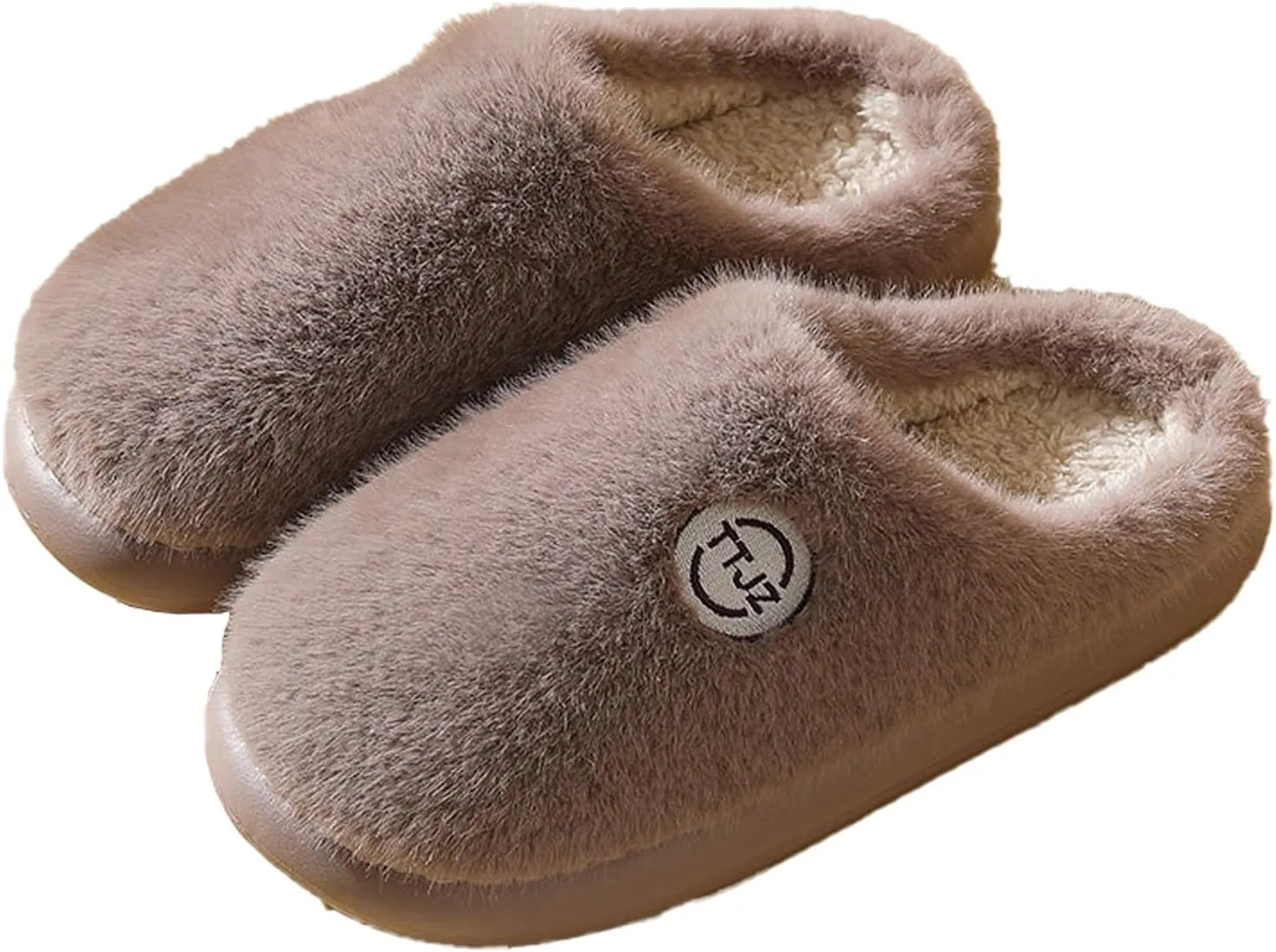 Ctreela Soft Fuzzy Slippers for Women House Slipper Clog Fluffy Slide on Indoor Slipper Furry Lined Bedroom Shoe Cozy Slides
