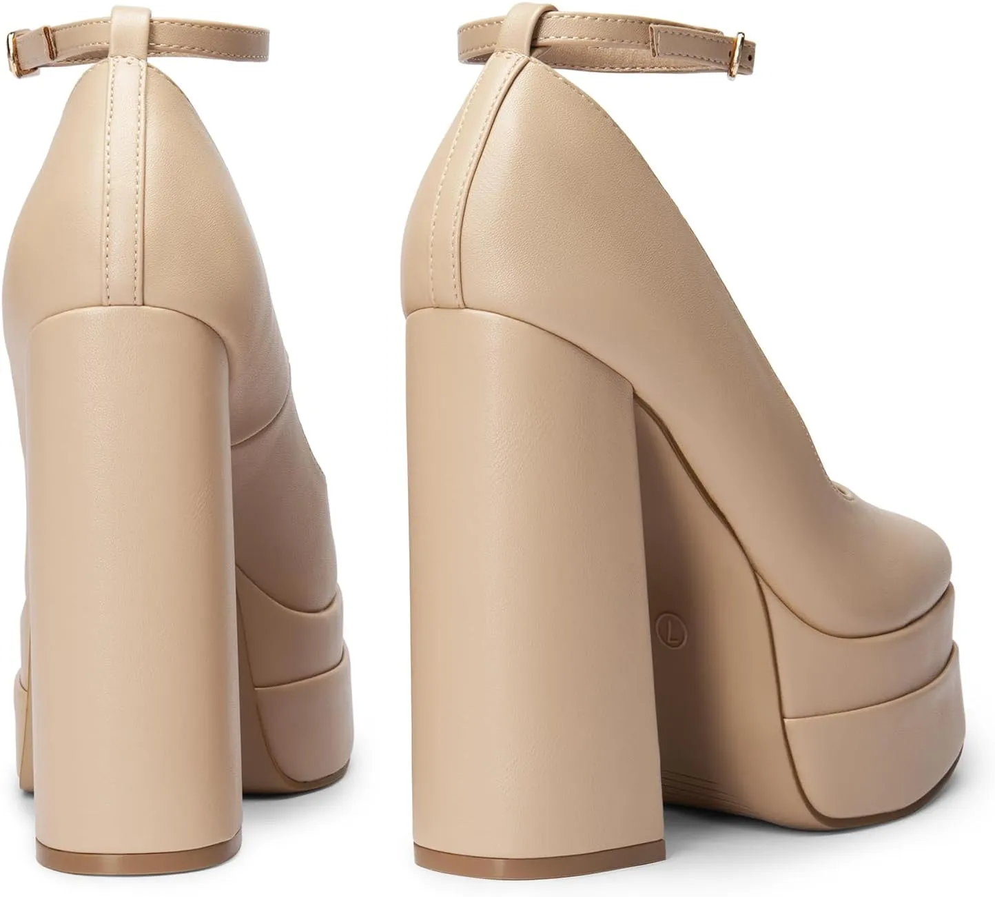 DREAM PAIRS Women's Platform High Heels Closed Toe Chunky Block Pumps Square Toe Ankle Strap Dress Fashion Party Y2K Shoes