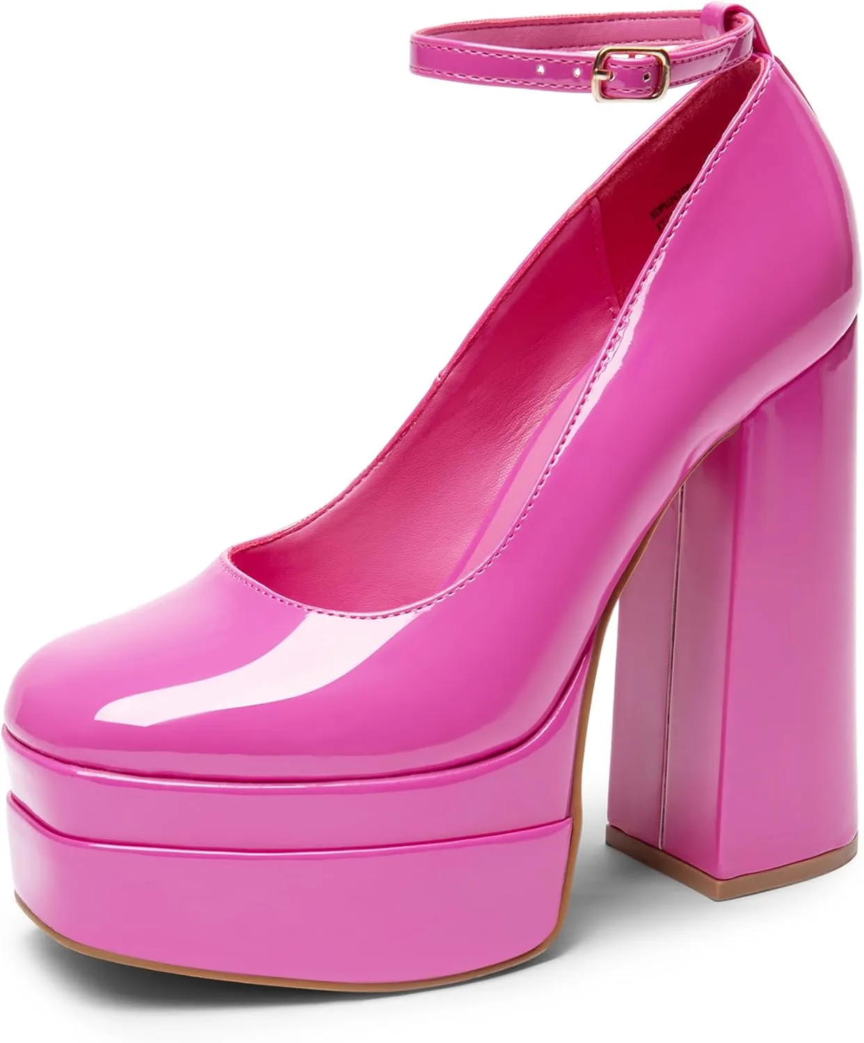 DREAM PAIRS Women's Platform High Heels Closed Toe Chunky Block Pumps Square Toe Ankle Strap Dress Fashion Party Y2K Shoes