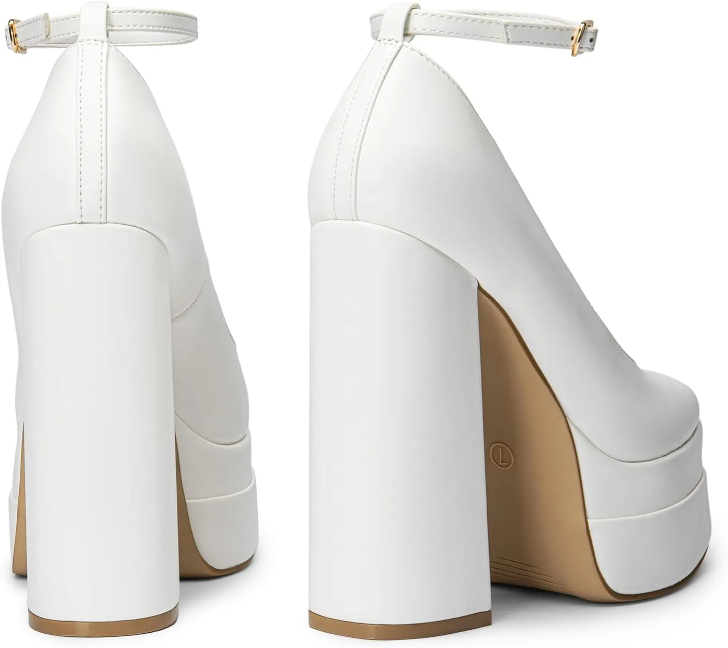 DREAM PAIRS Women's Platform High Heels Closed Toe Chunky Block Pumps Square Toe Ankle Strap Dress Fashion Party Y2K Shoes