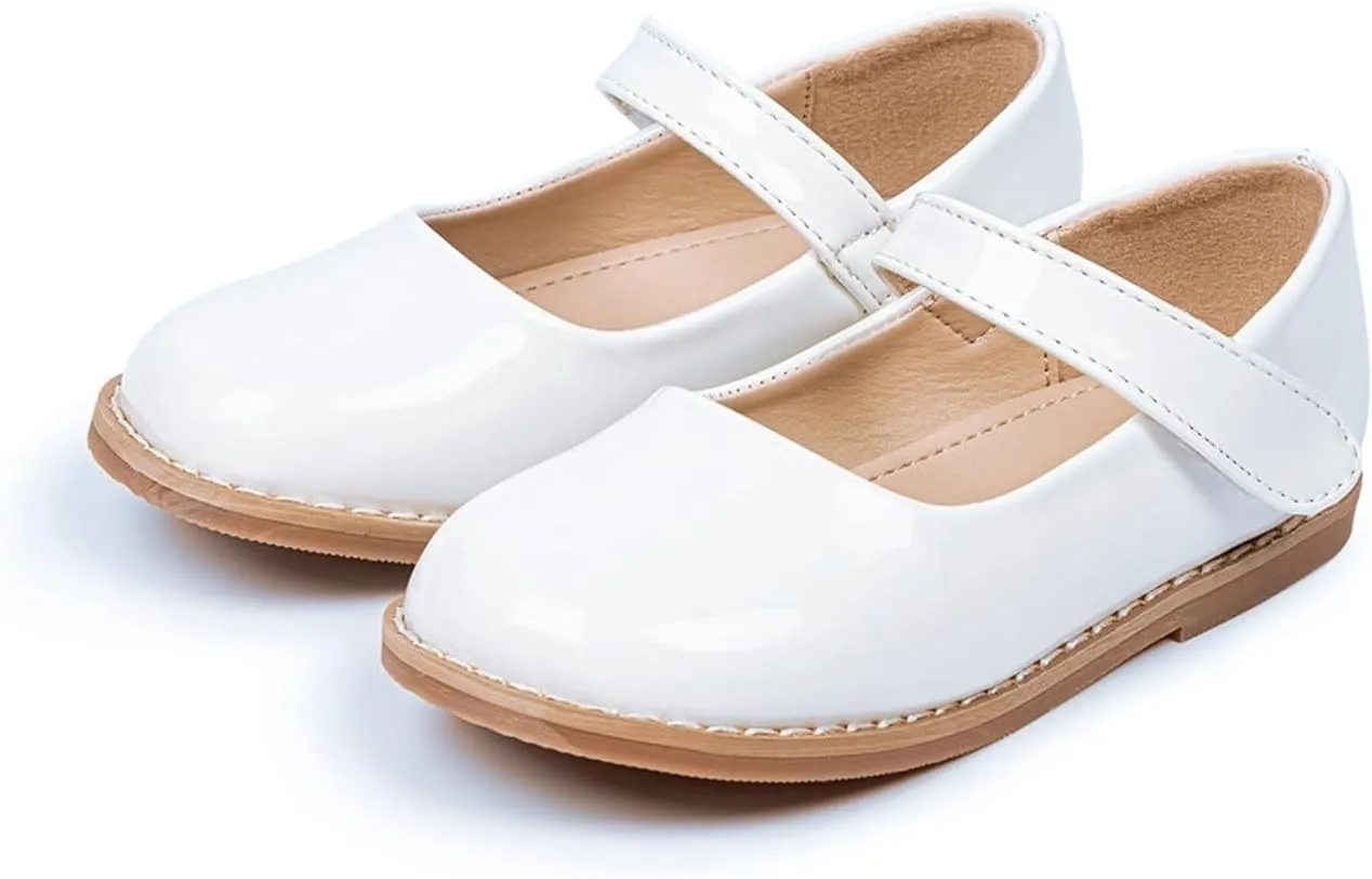 Dress Shoes for Girls Baby Kids Patent Leather Shoes Toddler Mary Jane Shoes Wedding Party Slip-On School Shoes