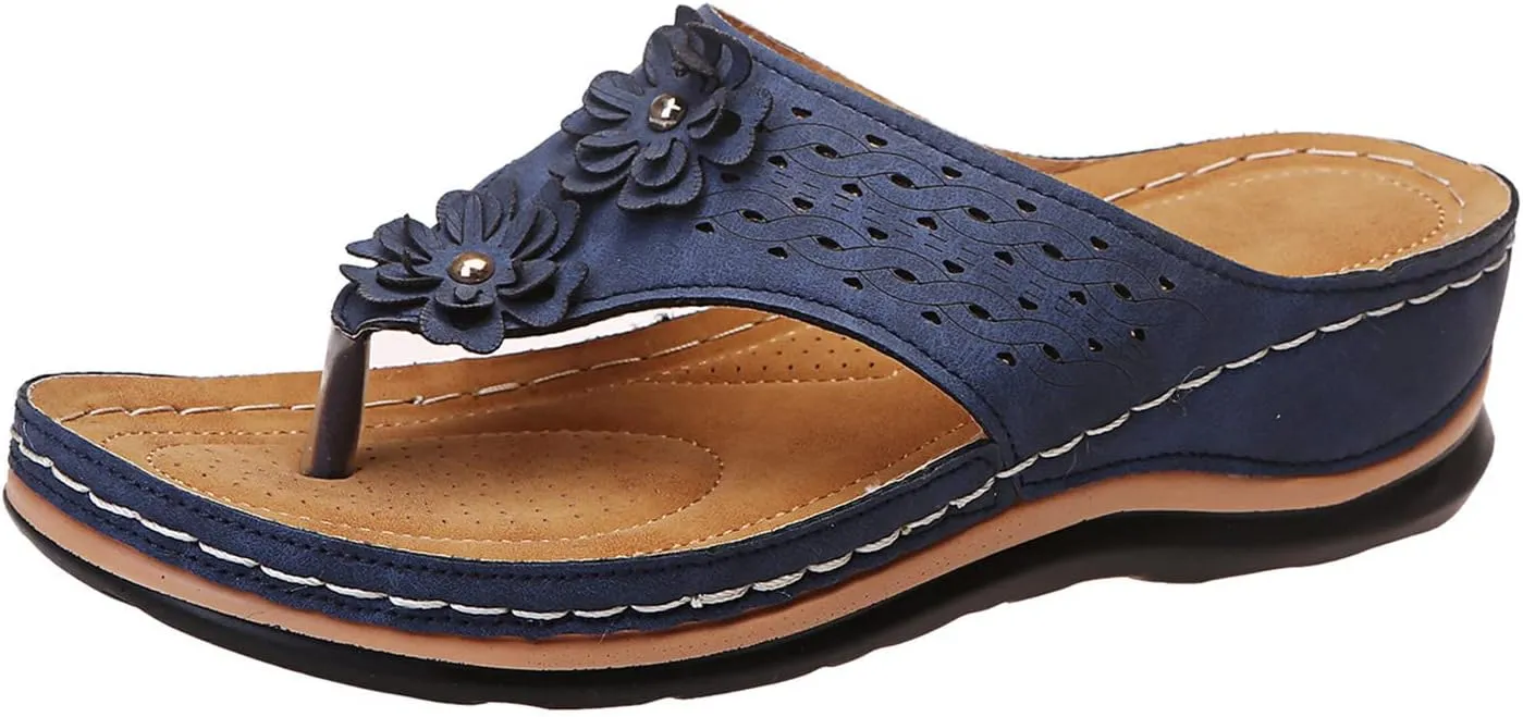 Eduavar Sandals Women Comfortable, Sandals Women Dressy Summer Breathable Flip Flops Summer Beach Sandals Slippers