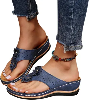 Eduavar Sandals Women Comfortable, Sandals Women Dressy Summer Breathable Flip Flops Summer Beach Sandals Slippers