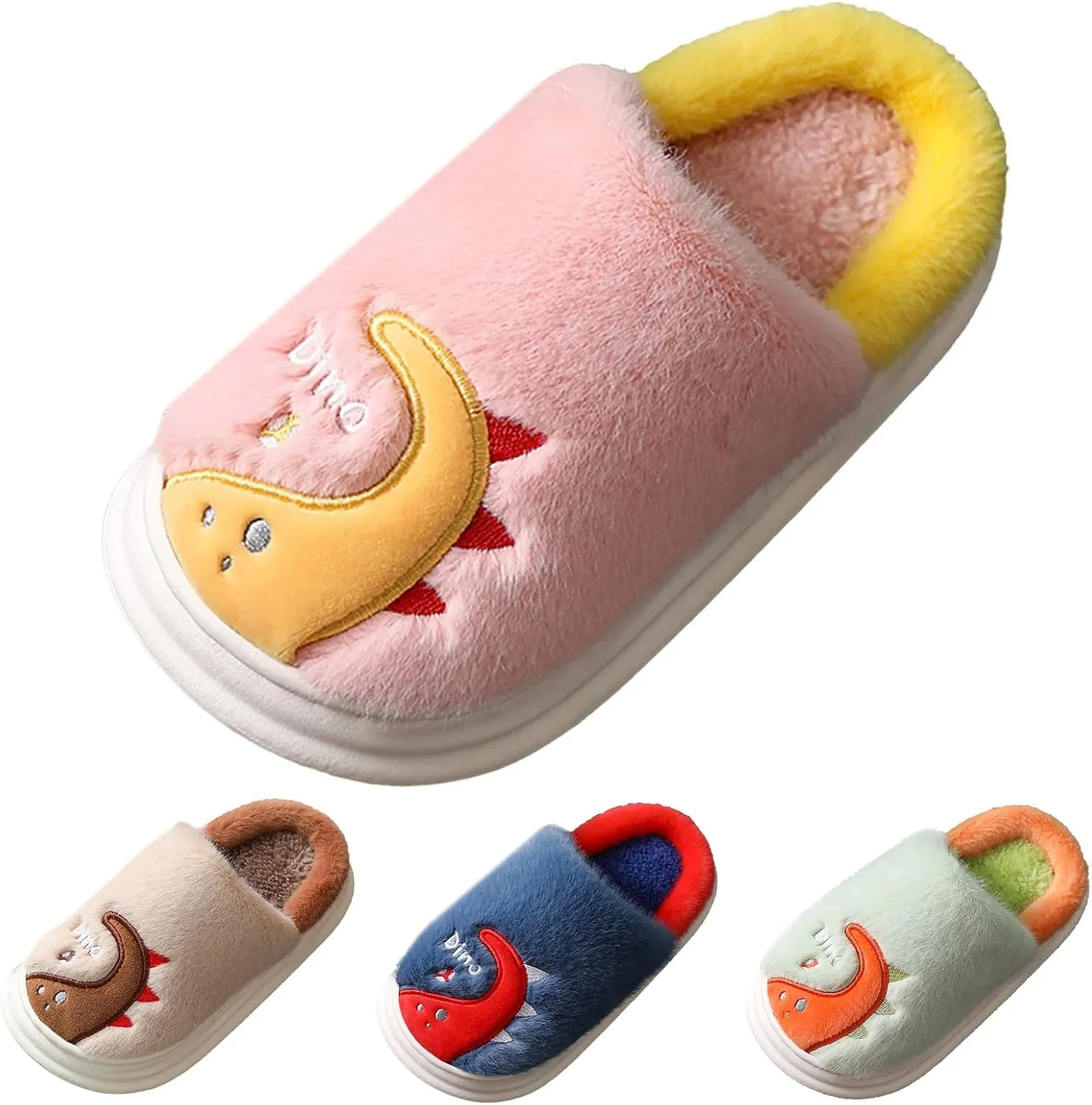 Fashion Autumn and Winter Boys and Girls Slippers Flat Bottom Thick Bottom Soft Comfortable Plush Girl Outdoor Slipper