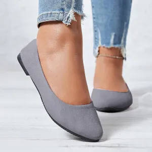 Flat Shoes for Women Comfortable Slip On Walking Ballerina Shoe Ladies Pointed-Toe Ballet Flats Suede Shallow Single-Shoes
